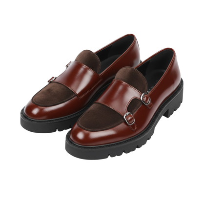 Classic Men's Leather Slip On Shoes Thick Sole