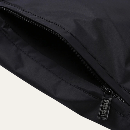 Men's Lightweight Bomber Jacket Stand Collar Black