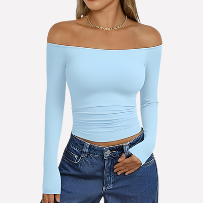 Women's Off The Shoulder Long Sleeve Blouse