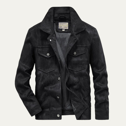 Montclair Men's Suede Cargo Jacket Lightweight Brown
