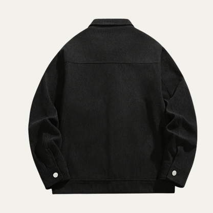 Men's Corduroy Jacket Loose Fit Button Up Coat