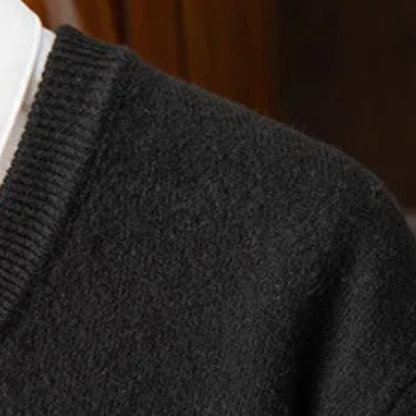 Men's Soft Knit V Neck Sweater