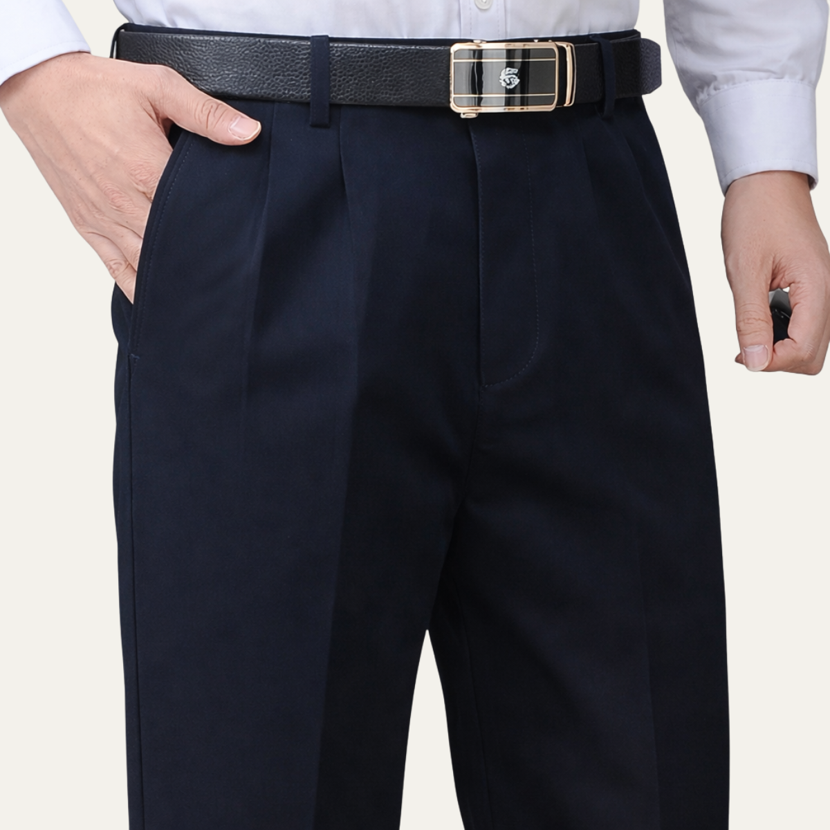 Men's Cotton Double Pleated Pants