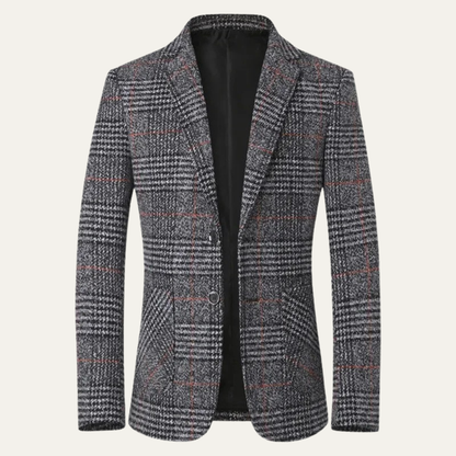 Men's Tweed Blazer Slim Fit Plaid