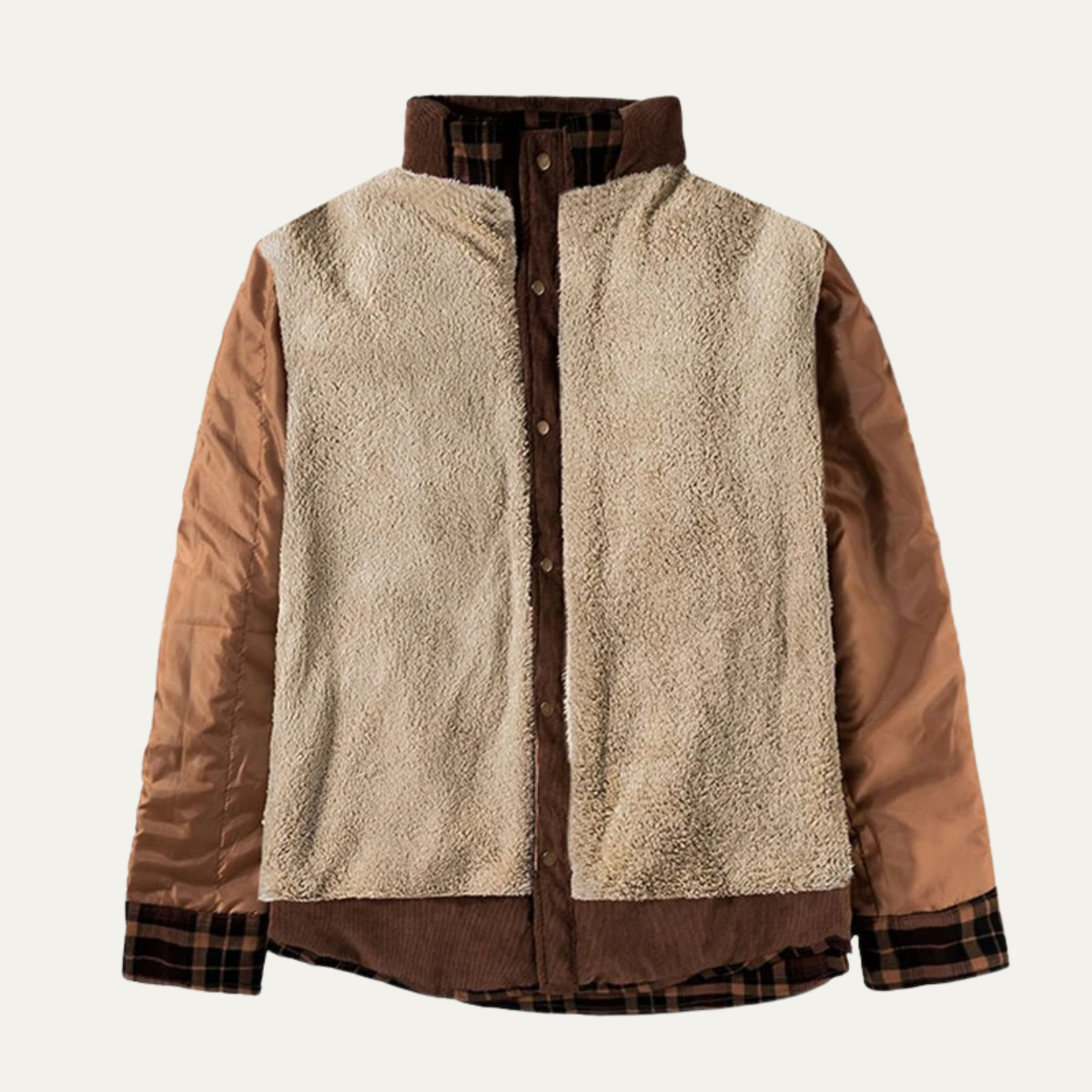Men's Fleece Lined Flannel Jacket Plaid