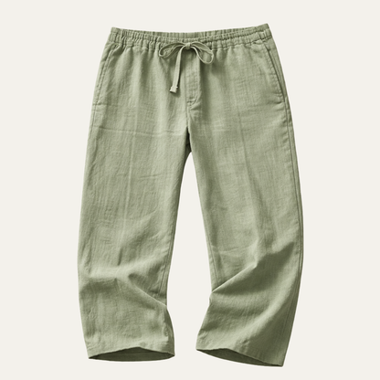 Men's Linen Tapered Pants Breathable - VibreMode