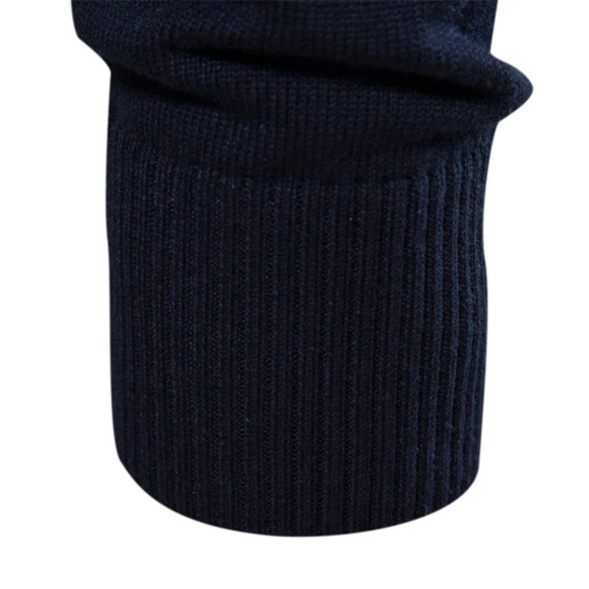 Men's Patchwork Zip Mock Neck Sweater