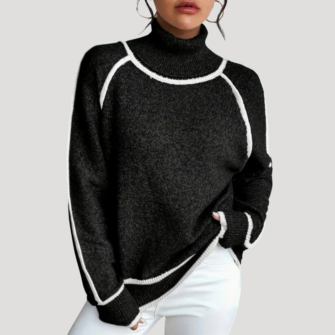 Fashionable Ladies Colorblock Spring Sweater