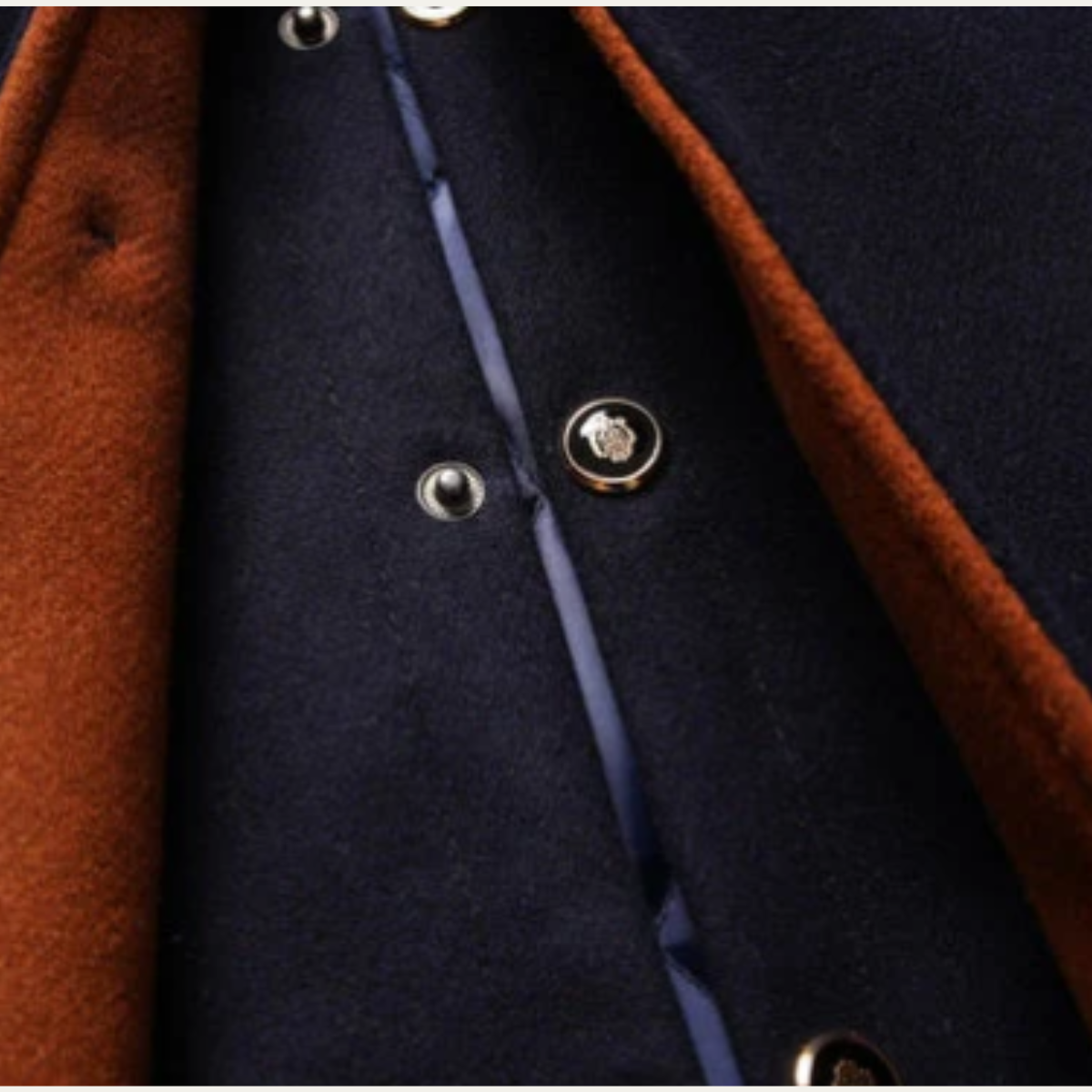 Men's Classic Wool Winter Coat Quilted Lining