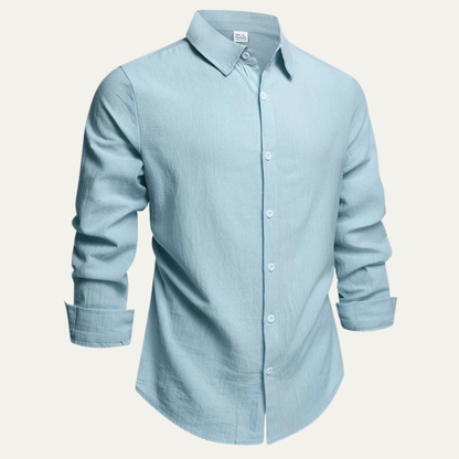 Men's Linen Cotton Button Down Shirt