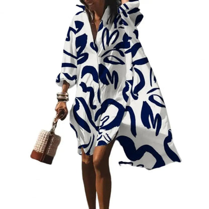 Women's Oversized Boho Print Summer Dress