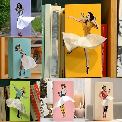 Women's Flying Skirt Tissue Box Cover - VibreMode