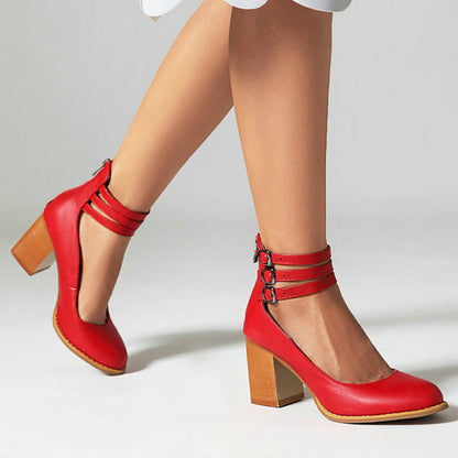 Comfortable Ankle Strap Sandals with High Heel