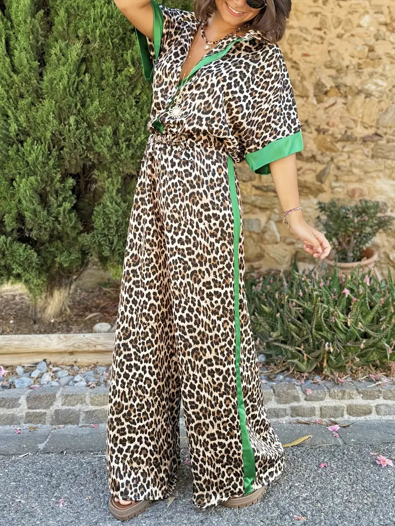 Women's Two Piece Suit Button Pants