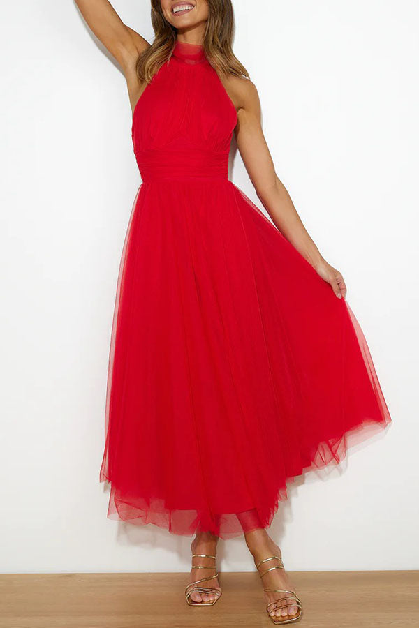 Elegant Ladies' Party Tulle Gown Dress