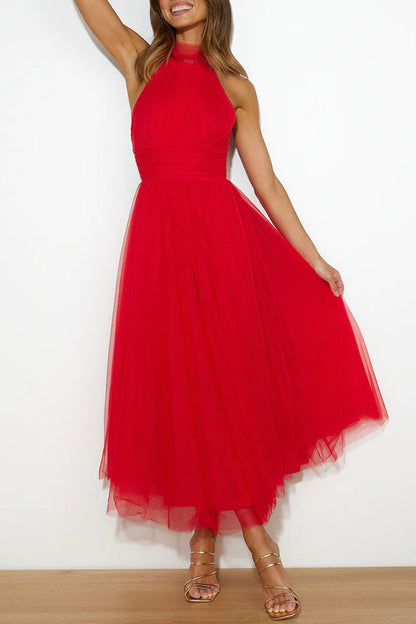 Elegant Ladies' Party Tulle Gown Dress