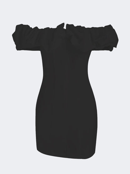 Luxurious Ruched Off Shoulder Party Dress