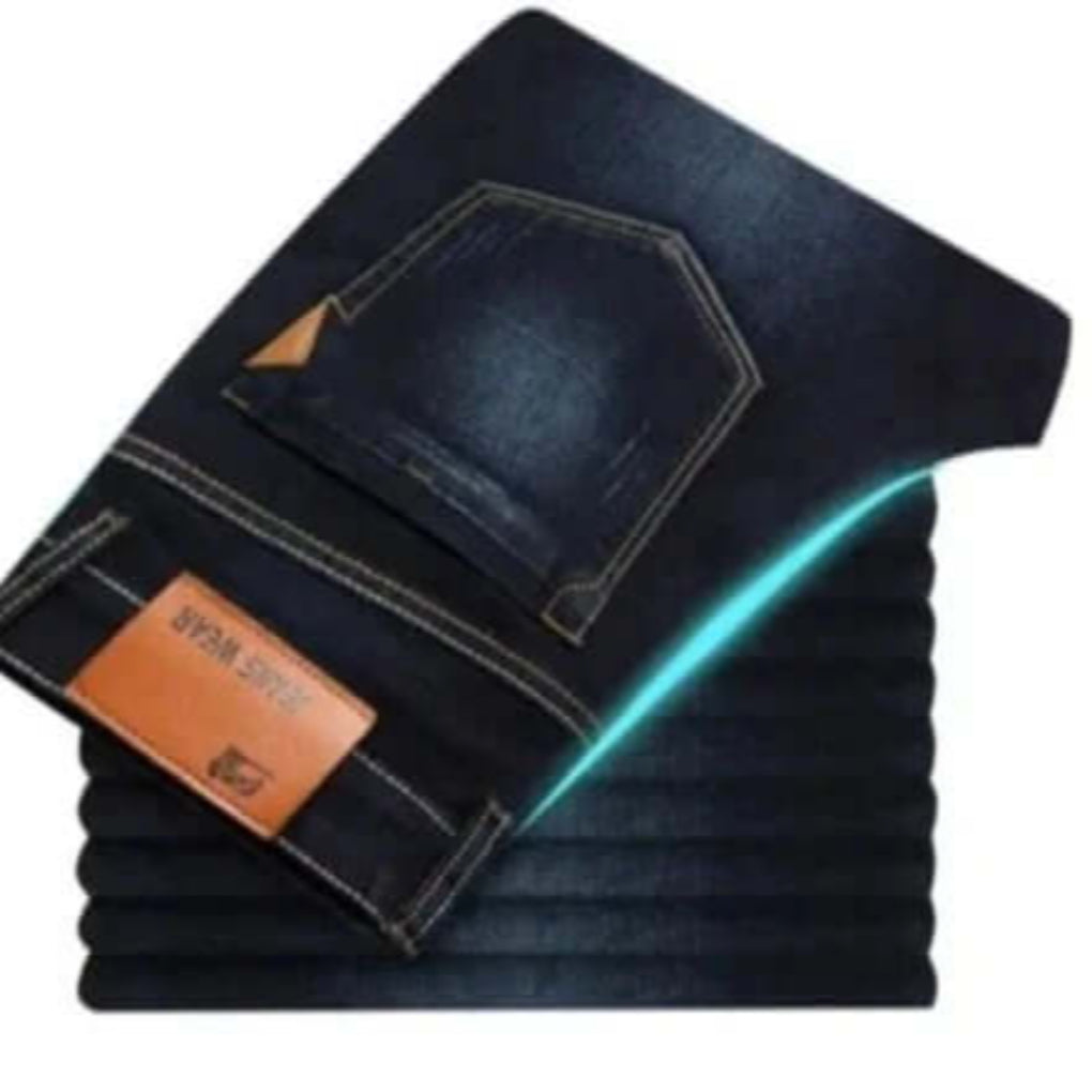 Men's Straight Leg Jeans Durable Denim - VibreMode