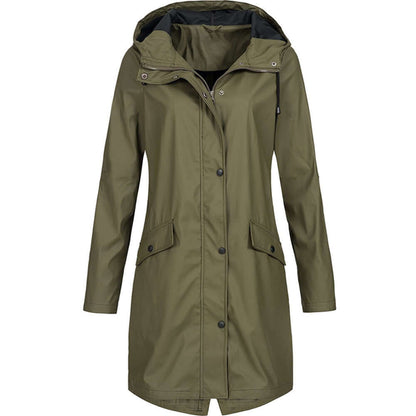 Women's Waterproof Raincoat Lightweight Breathable Black