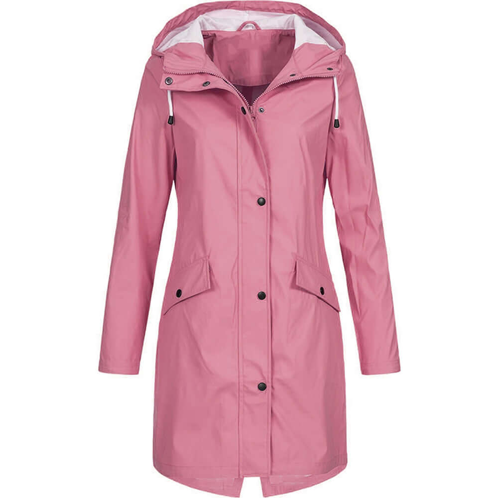 Women's Waterproof Raincoat Lightweight Breathable Black