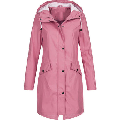 Women's Waterproof Raincoat Lightweight Breathable Black