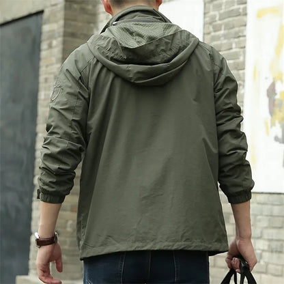 Waterproof Outdoor Jacket Detachable Hood All-Weather