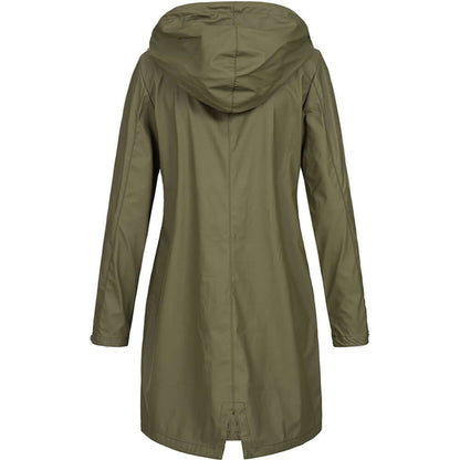 Women's Waterproof Raincoat Lightweight Breathable Black