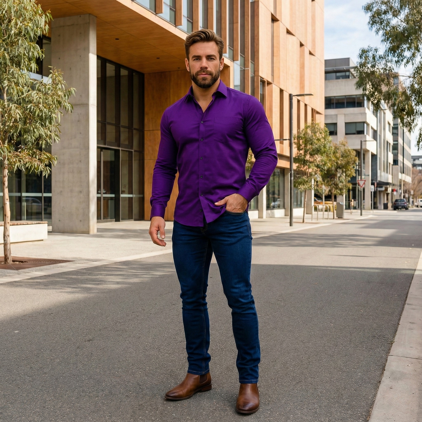 Men's Wrinkle-Resistant Dress Shirt