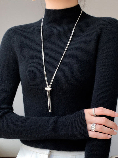 Classic Fit Crew Neck Knit Sweater