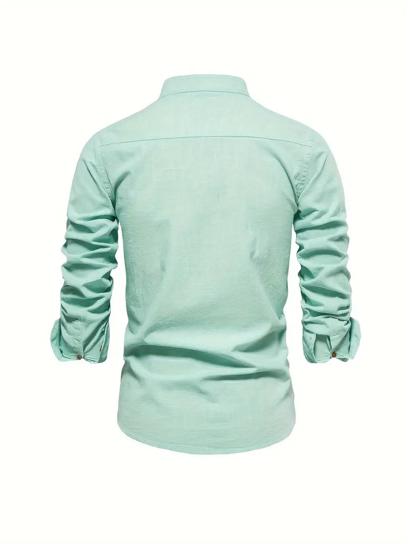 Casual Men's Short Sleeve Button Shirt