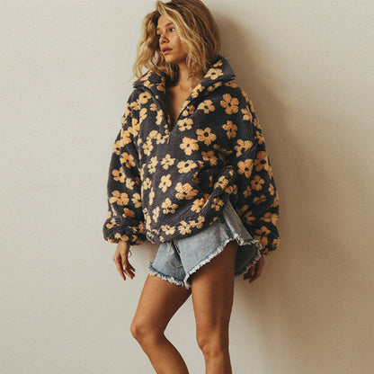 Women's Floral Pattern Sweater