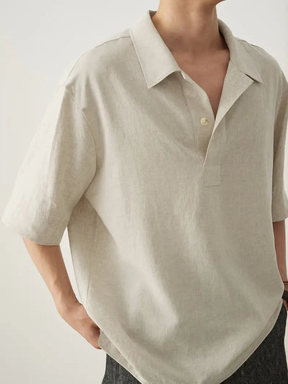 Thornton Men's Linen Polo Shirt