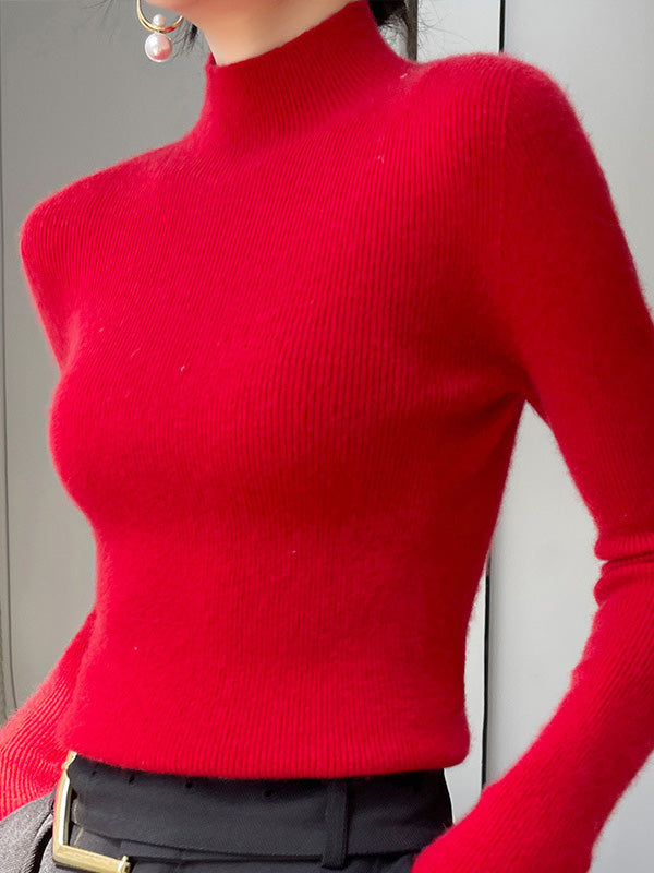 Classic Fit Crew Neck Knit Sweater
