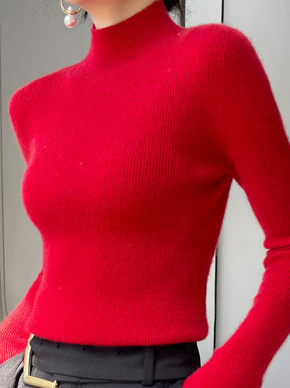 Classic Fit Crew Neck Knit Sweater