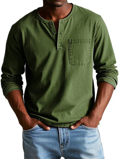 Classic Men's Spring Long Sleeve Tee Shirt
