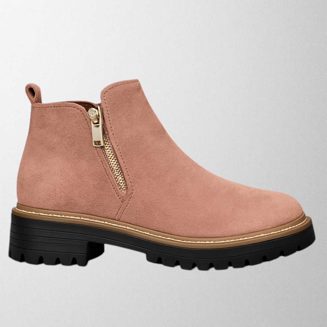 Women's Boots Side Zip Rounded Toe