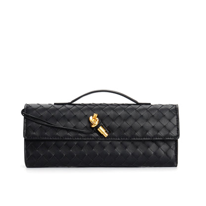 Women's Leather Backpack Braided Strap
