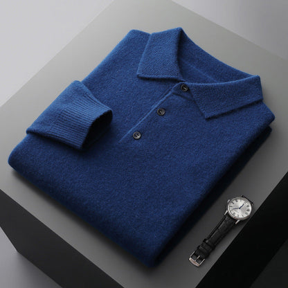 Men's Long Sleeve Polo Shirt Solid