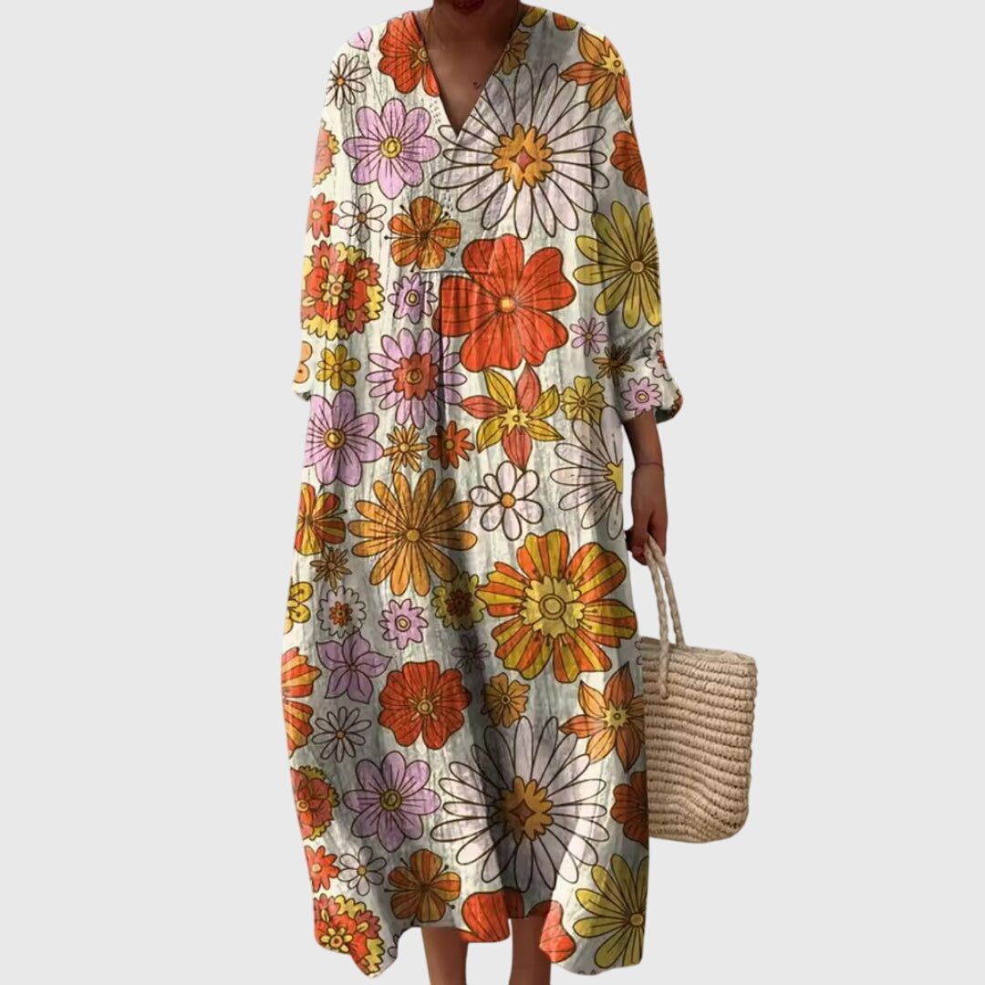 Ladies' Chic Layered Midi Dress