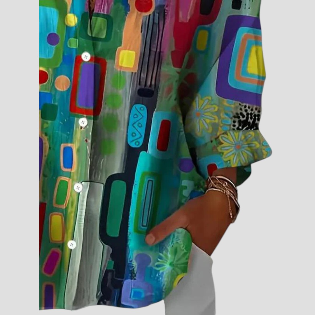 Stylish Women's Blouse with Chic Print