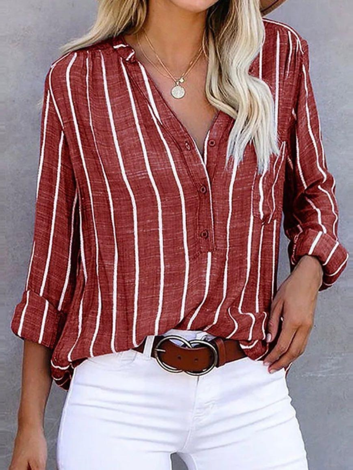 Women's Vertical Stripe Blouse