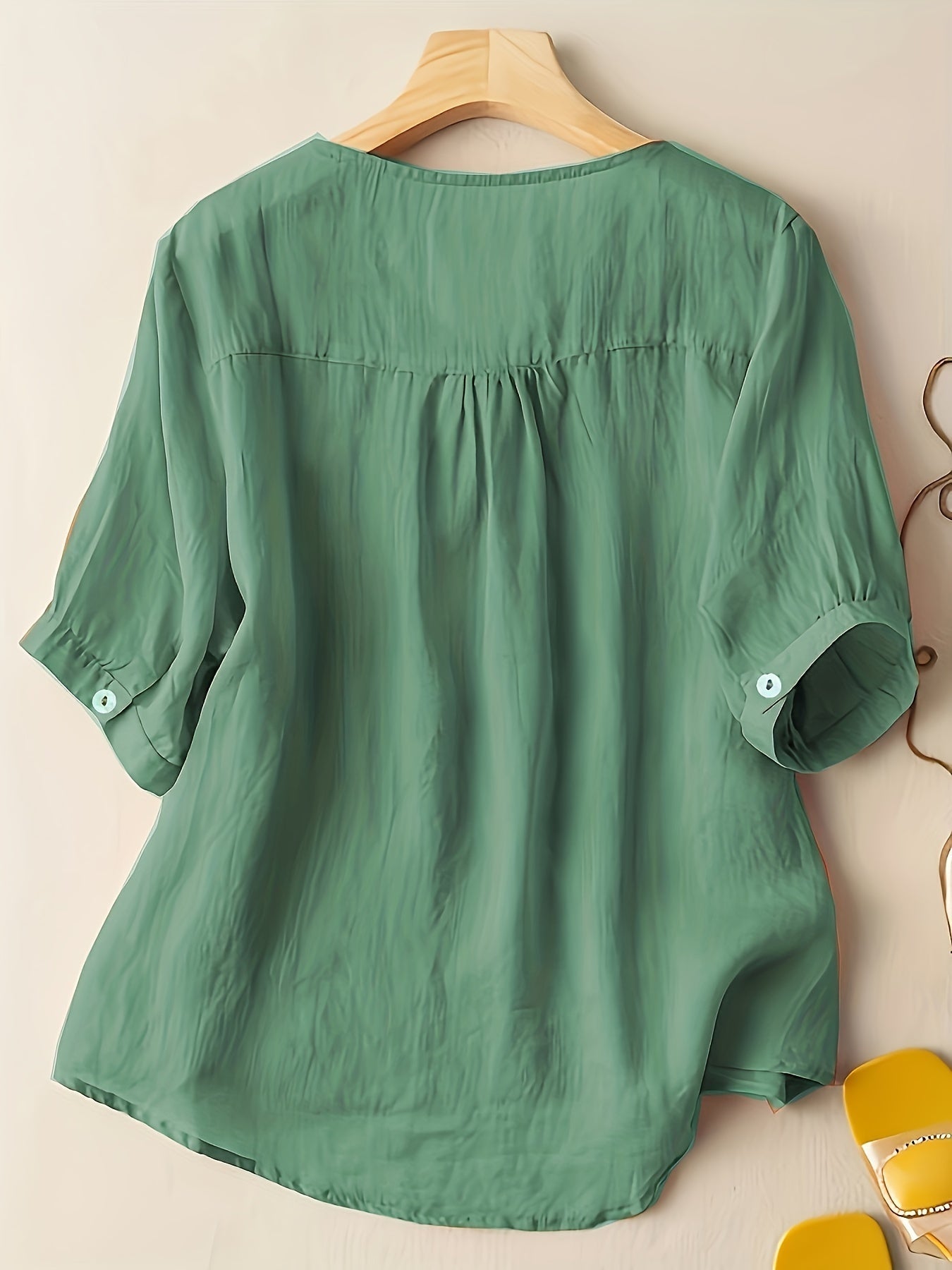 Women's Relaxed Fit Embroidered Tunic Blouse