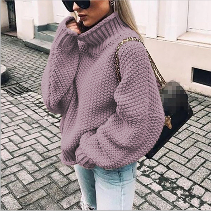 Women's Chunky Knit Turtleneck Sweater