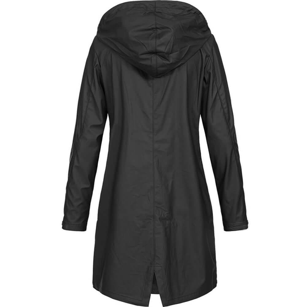 Women's Waterproof Raincoat Lightweight Breathable Black