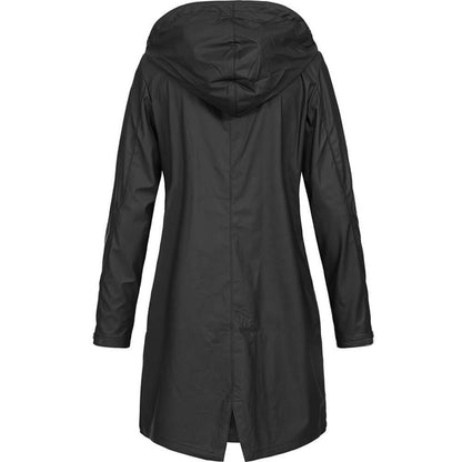 Women's Waterproof Raincoat Lightweight Breathable Black