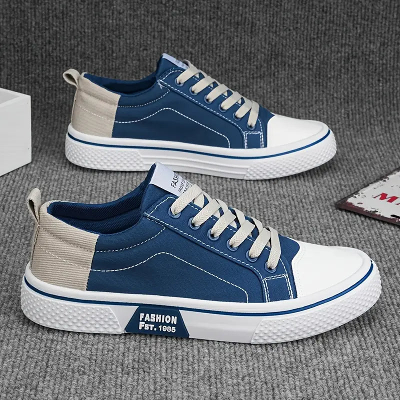 Men's Lace-Up Sneakers Rubber Toe Low-