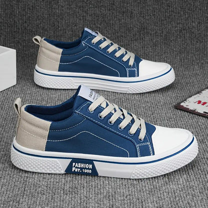 Men's Lace-Up Sneakers Rubber Toe Low-