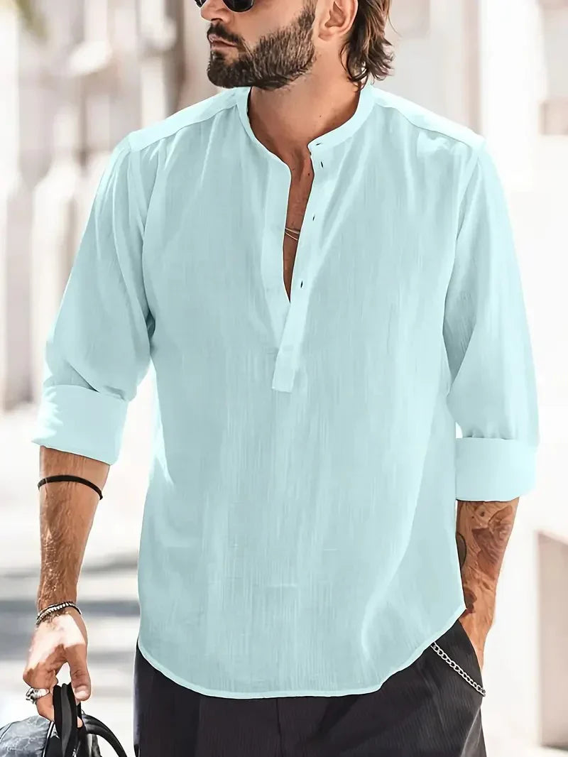Men's Linen Dress Shirt