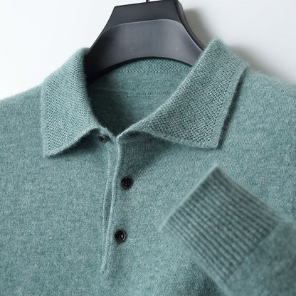 Men's Long Sleeve Polo Shirt Solid