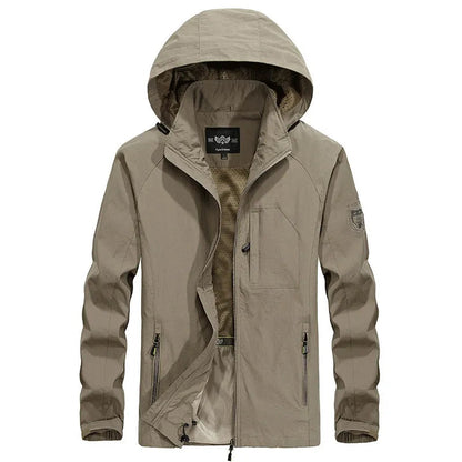 Waterproof Outdoor Jacket Detachable Hood All-Weather